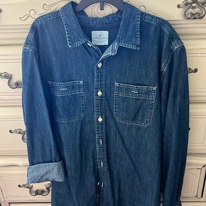 American Eagle denim long sleeve shirt